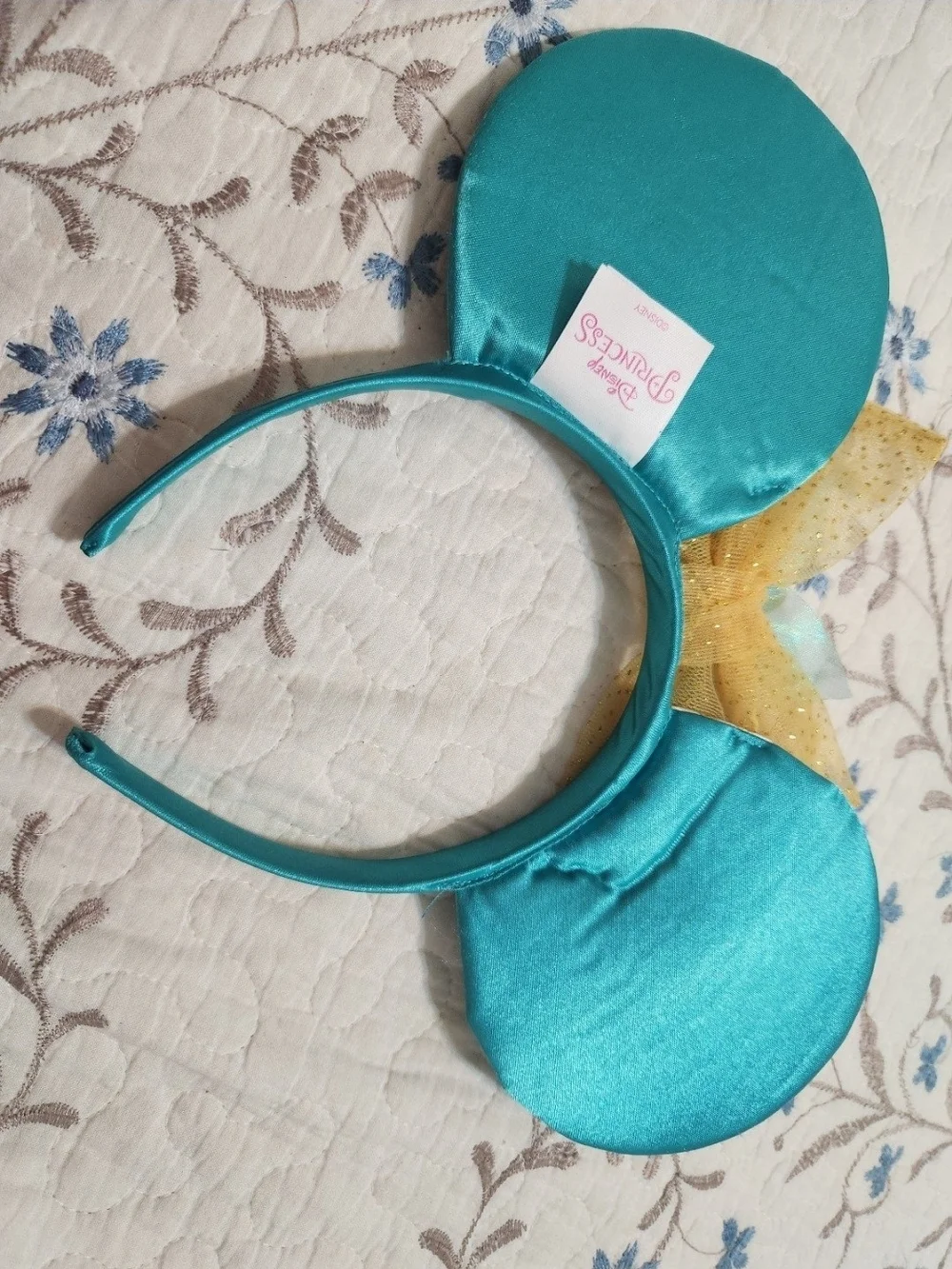 Disney Teal and Yellow Bow Minnie Ear Headband